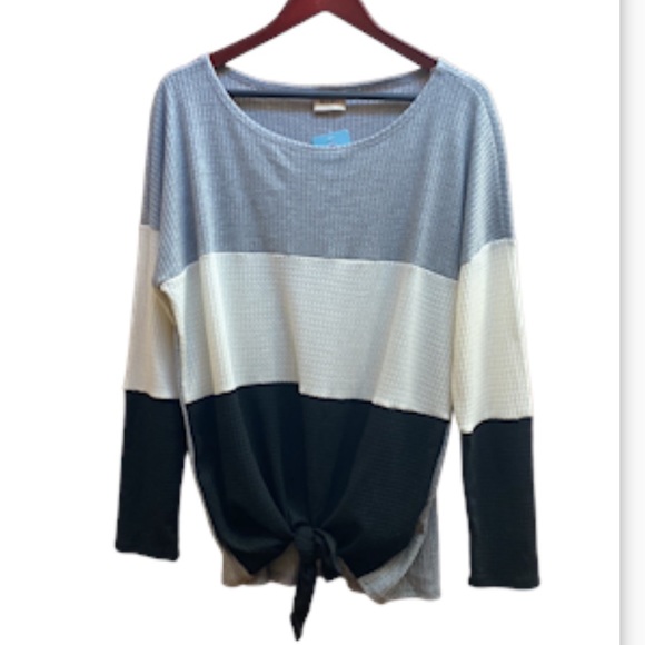 BellanBlue Waffle weave color block shades black, gray and white. NWT / Size Lg. - Picture 11 of 12